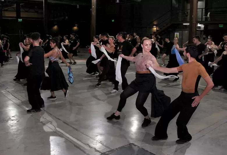 ensayos vendimia bailarines artistas