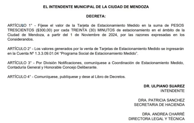 estacionamiento ciudad de mendoza
