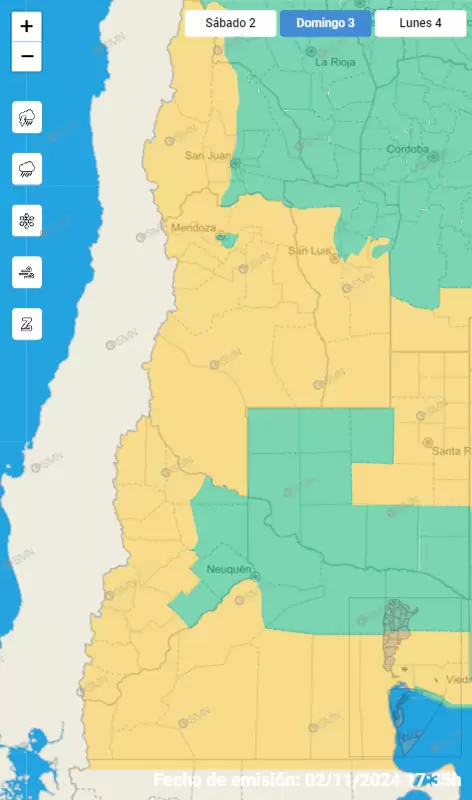 mapa de alertas