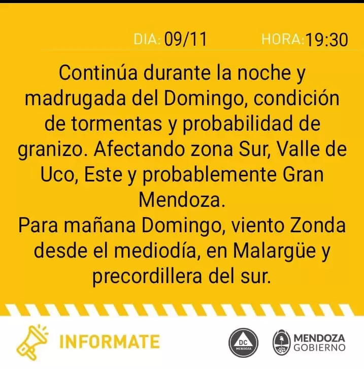 alerta amarilla