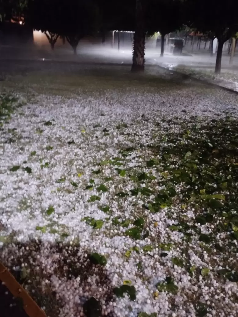 Granizo en San Martín