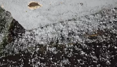 Granizo en San Mart�n