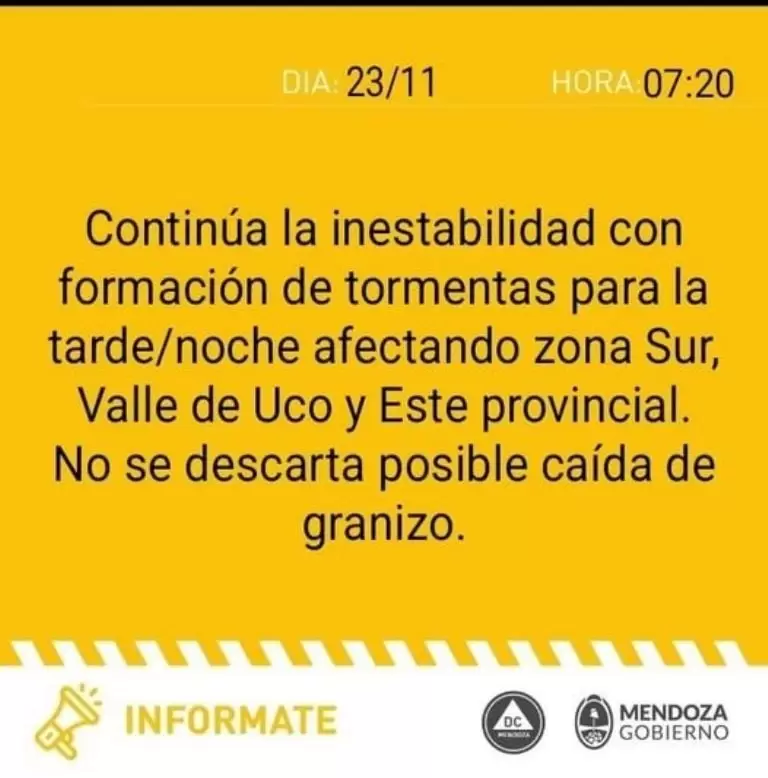 SMN 23 de noviembre