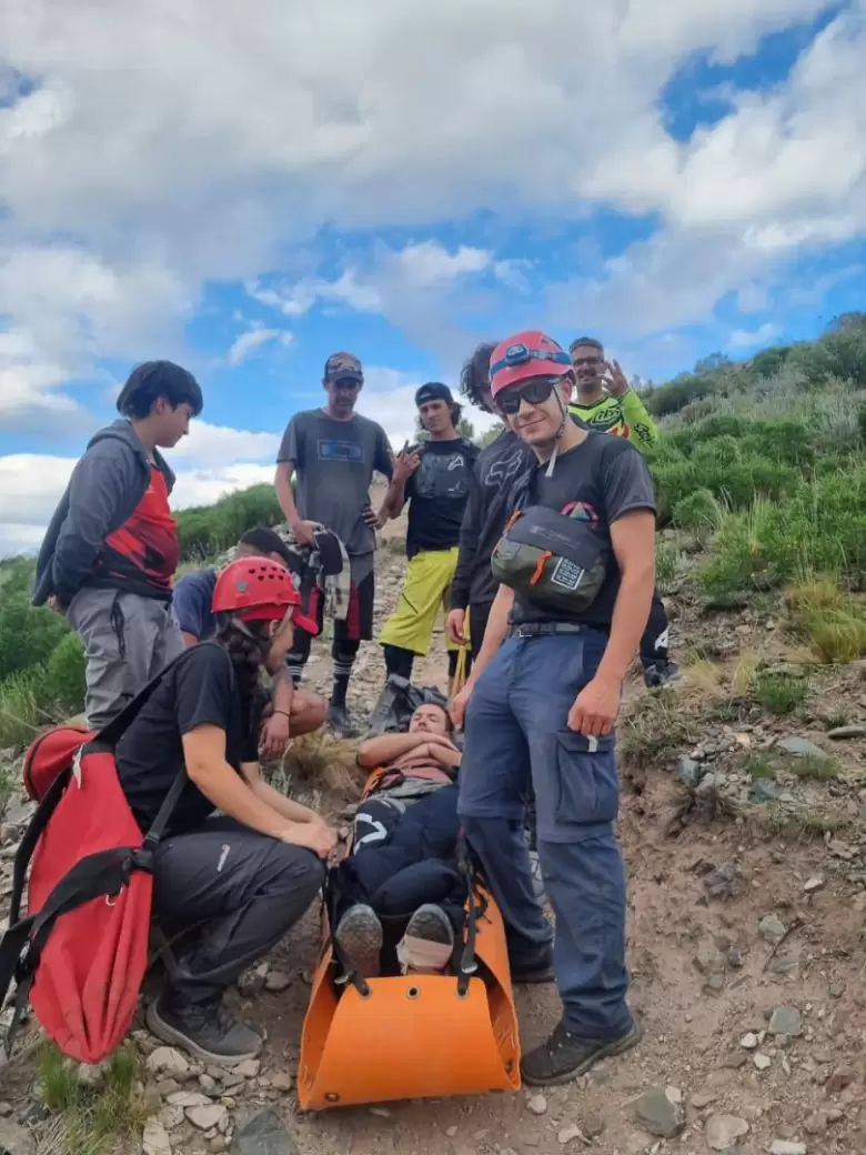 Rescate en Valle del Sol en Potrerillos
