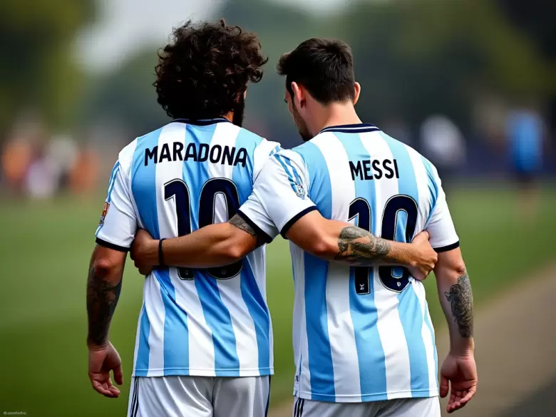 MARADONA Y MESSI IA