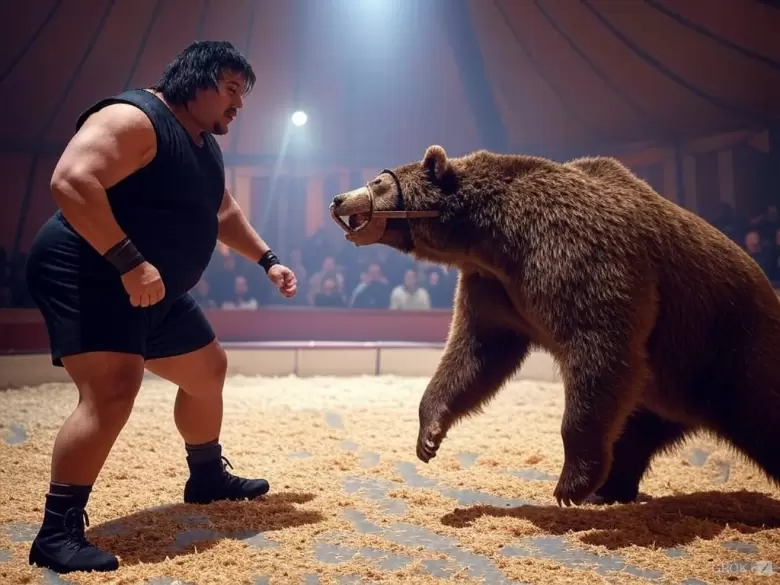 El día de la pelea del oso mombo y un vecino de Junín