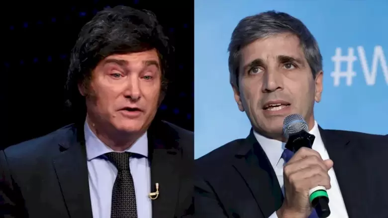 Javier Milei y Luis Caputo