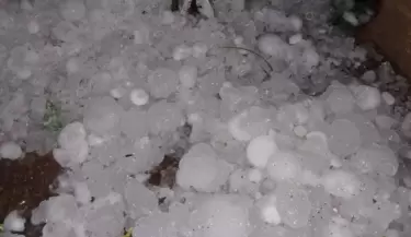 Tormenta de granizo en Maip�. Martes 17-12-24