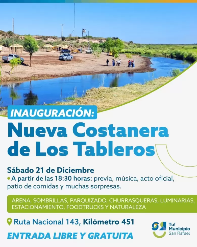 Invitación del Municipio para la inauguración de este sábado.