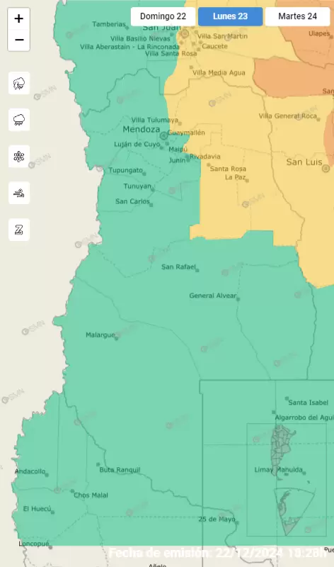 Mapa de alertas