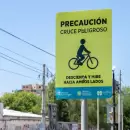 Se�alizaci�n vial: instalaron carteles en diferentes cruces de las ciclov�as