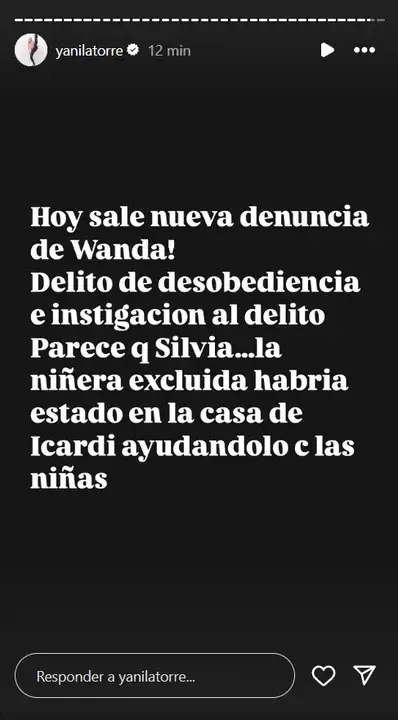 YANINA LATORRE ADELANTÓ INFORMACIÓN POR SUS REDES SOCIALES
