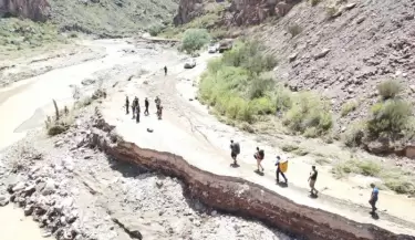 Crecida por lluvias en San Rafael, rescate a turistas - Foyo: Prensa Gobierno de