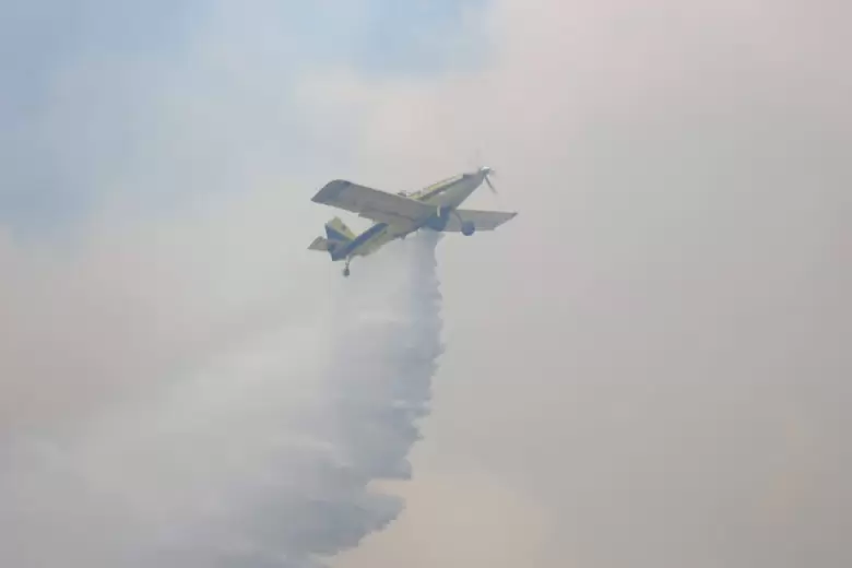 Alerta por incendio forestal en Epuy�n, Chubut