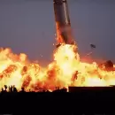 (Imágenes impactantes) La nave Starship de Elon Musk explotó en pleno vuelo