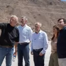 Ulpiano Suarez recorrió las obras de la Ruta Provincial 99 en el Challao