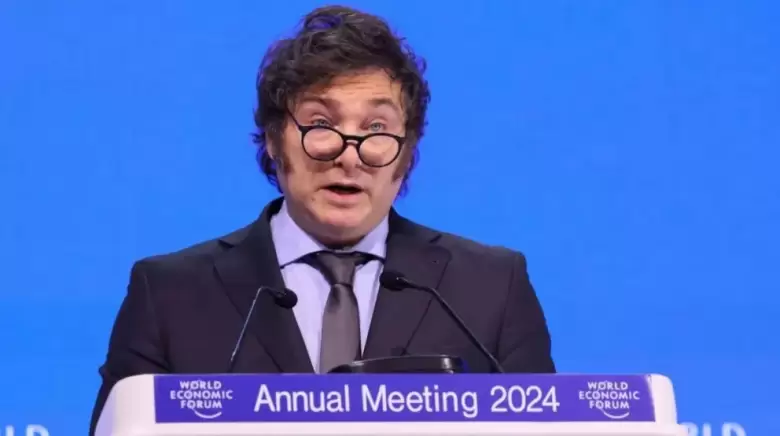 Milei en Foro de Davos