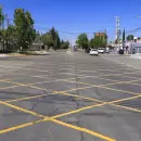 Se realizaron trabajos de demarcación vial en la intersección de Severo del Castillo y Ruta 20