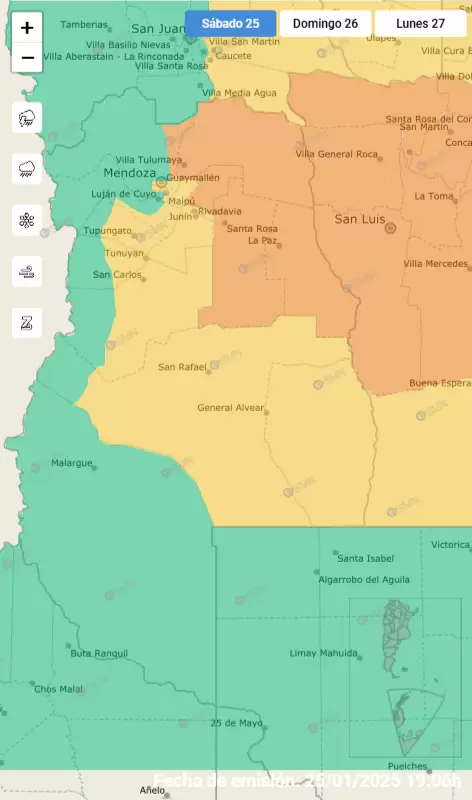 mapa de alertas SMN