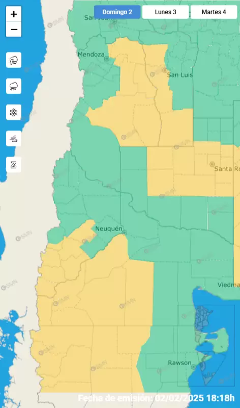 mapa de alertas SMN