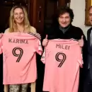 (Video) Javier Milei recibió la nueva camiseta del Inter Miami firmada por Lionel Messi