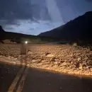 (Video) Un alud de barro interrumpi� la ruta 7 y suspendieron el tr�nsito en ambos sentidos