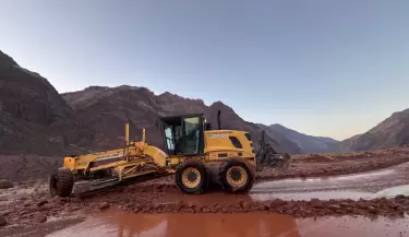 Ruta 7, tareas de despeje en km 1178