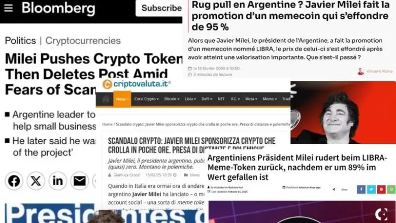 diarios internacionales escandalo milei criptomoneda