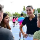 Florencia Destéfanis inauguró un importante playón deportivo en Santa Rosa