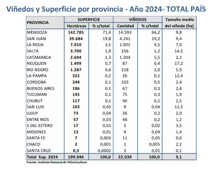 Viñedos en Argentina