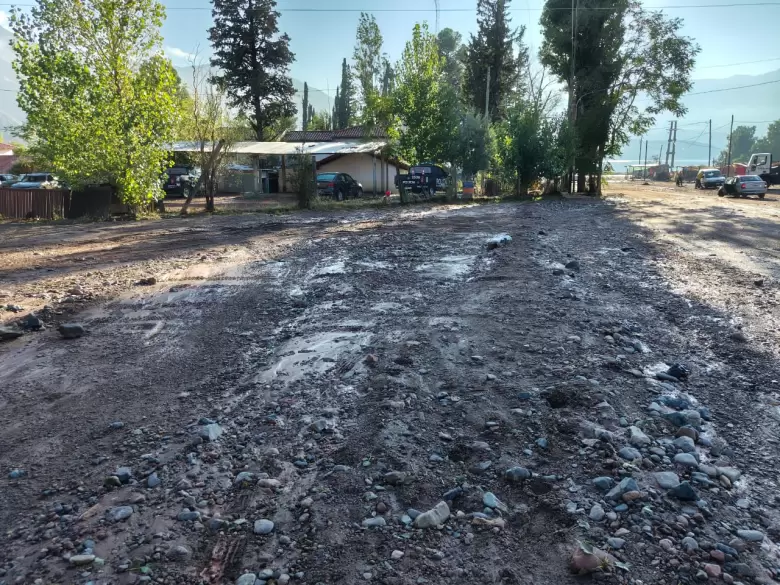 Tareas de despeje en la zona de Potrerillas