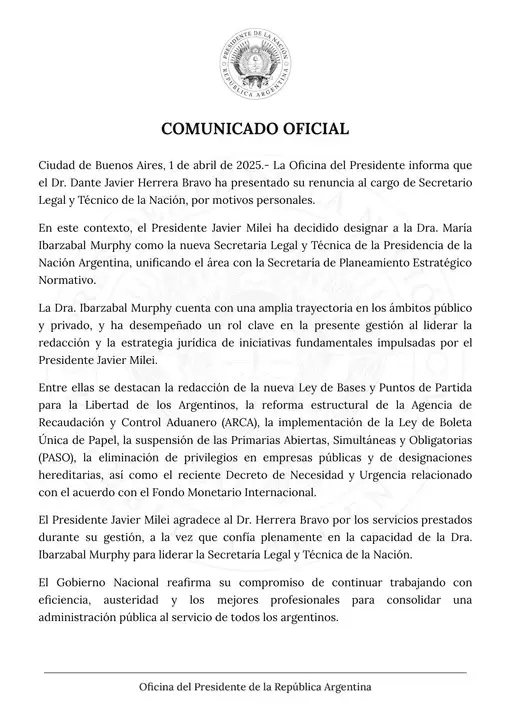 comunicado