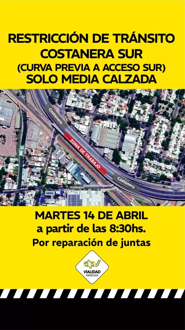 Restricción de tránsito en Costanera Sur