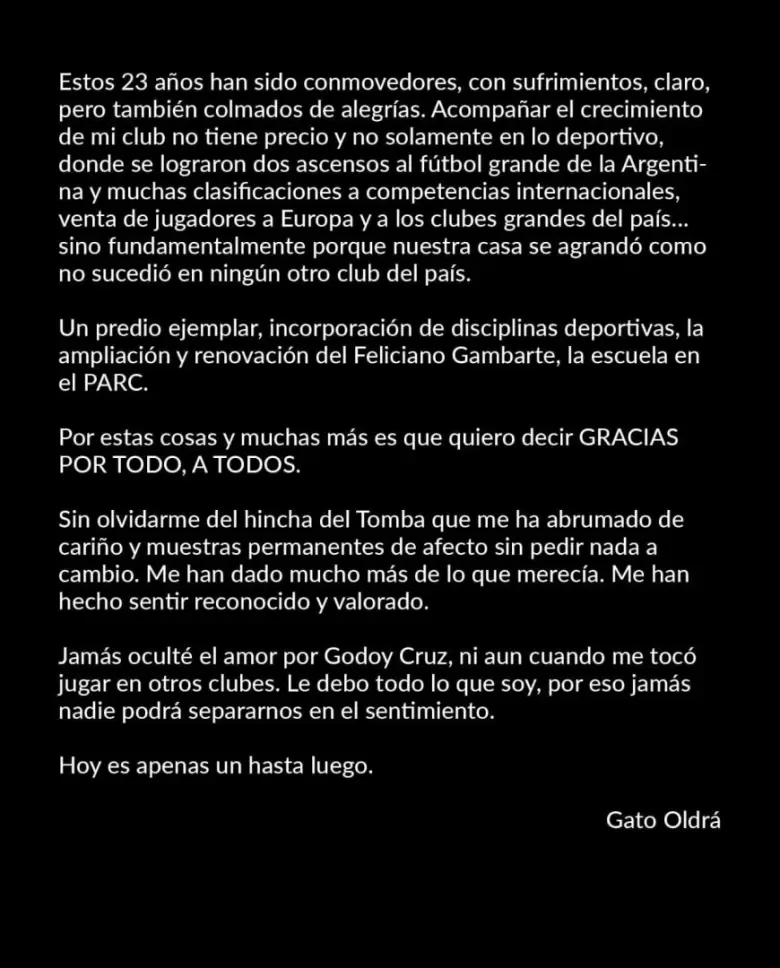 despedida oldrá