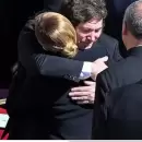 Serio, con gesto adusto y una confesi�n: las reacciones de Milei en el funeral del papa