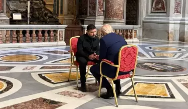 Zelenski y Trump en el vaticano