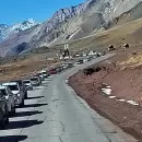 (Video) Intenso movimiento en la alta monta�a, luego de la reapertura del paso Cristo Redentor