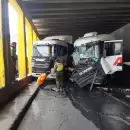 (Videos) Reactivaron el tr�nsito en la ruta a Chile, luego del choque de dos camiones
