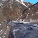 (Video) El hielo complica la circulaci�n en la Curva de la Soberan�a, por las bajas temperaturas