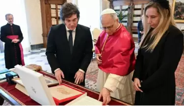 Milei y el papa Le�n xiv