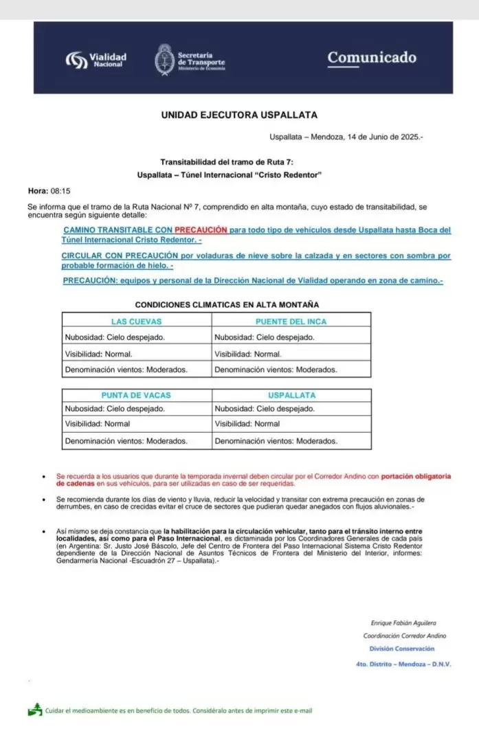 paso a chile 14 de junio