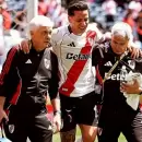Driussi dej� el estadio en silla de ruedas, tras el triunfo de River: seria lesi�n