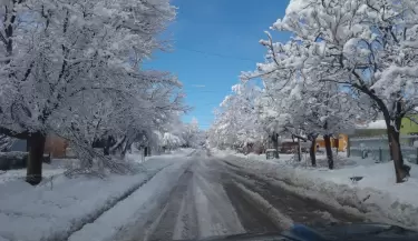 Cortaron nuevamente el tr�nsito al Manzano Hist�rico y Las Le�as por nieve