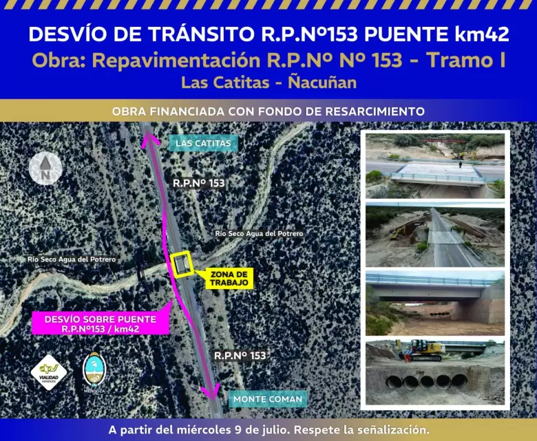 desvío puente en RP 153