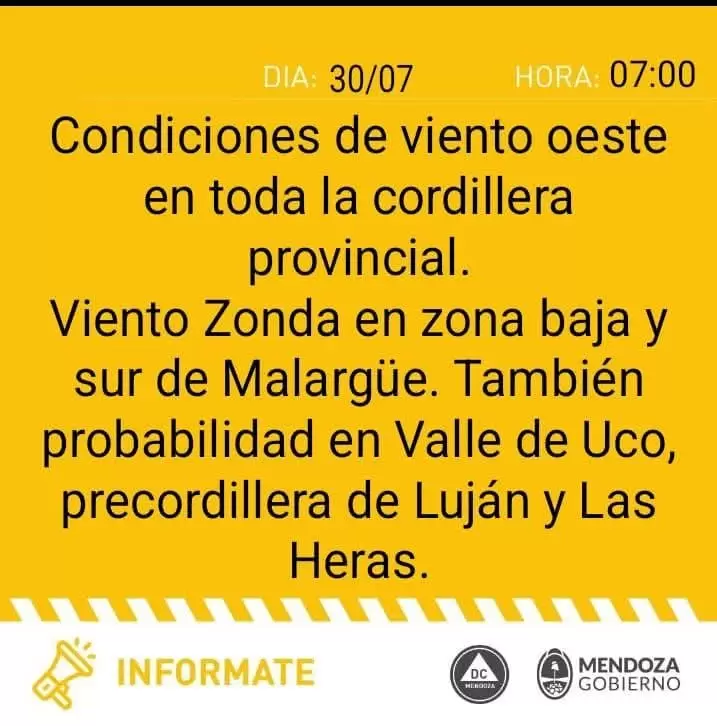 viento zonda 30 de julio