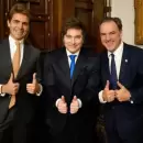 Javier Milei se reuni� con el director de Ual�, Pierpaolo Barbieri, y el historiador Niall Ferguson