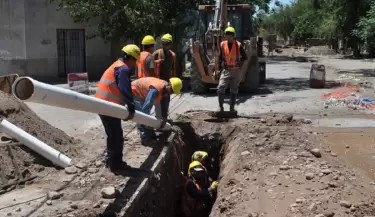 obra de cloacas en Luj�n