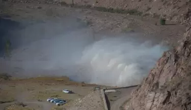 descargador del dique Potrerillos