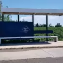 As� se ven las paradas de colectivos recientemente renovadas en la RP 50