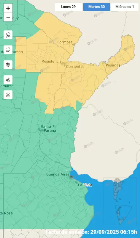 mapa de alertas